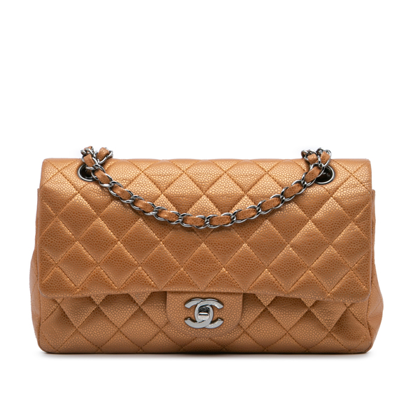 Pre-Loved Chanel Medium Classic Metallic Caviar Double Flap - Picture 1 of 11
